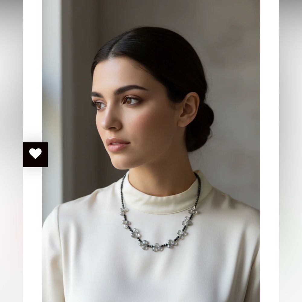 Mystic Labradorite Briolle Single Strand Necklace - Gray/Blue